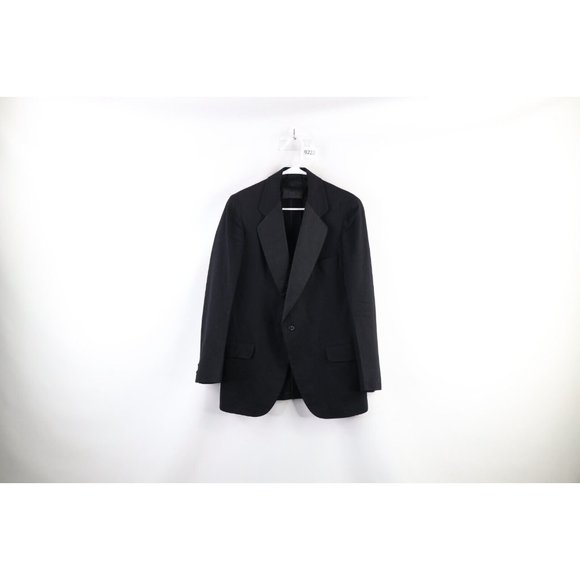 Vintage 20s Jacob Reeds Sons Mens 40R Distressed Wool Tuxedo Smoking Jacket USA